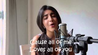 All Of Me Covered by Luciana Zogbi Lyric Video [upl. by Ayardna]