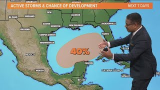 Tropics forecast Latest storm development chances in the Gulf [upl. by Delaine426]