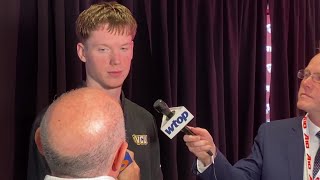 VCU mens basketball senior guard Max Shulga at 2024 Atlantic 10 media day [upl. by Aeneus701]