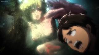 Attack on Titan Episode 18 Female Titan Forest fight Shingeki no Kyojin HD [upl. by Anaizit]