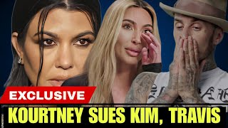 Kourtney Kardashian Sues Kim K For Kissing Travis Barker In Front Of Her [upl. by Convery]