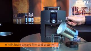 KRUPS XL2000 Milk Frother with 3 Settings Cappuccino Caffe Latte amp Hot Milk [upl. by Seaden699]