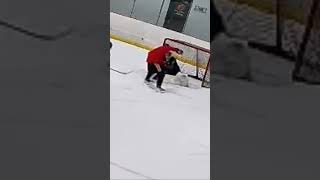 Brady Brown Practice goal between the legs beats the goalie hockey highlights 16u chicagofury [upl. by Salmon263]