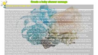 How to  Create a baby shower corsage [upl. by Stark]