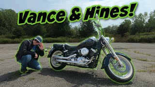 Yamaha VStar 650 with Vance amp Hines Exhaust  Pure Sound [upl. by Rosmarin]