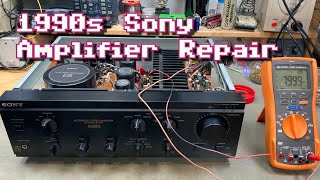 Sony TAF550ES 1990s Hifi Amplifier Repair [upl. by Lenrad537]