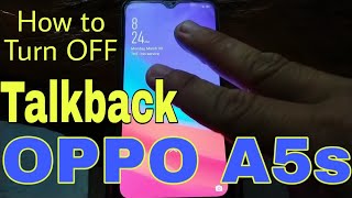 How to Turn OFF Talkback on OPPO A5s  OPPO A5s Tips amp tricks [upl. by Farl]