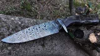 Knifemaking Hand Forging Damascus Knife [upl. by Anialed326]