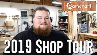 Small Workshop Tour 2019  Workshop Woodworking Woodturning [upl. by Aisatsanna540]