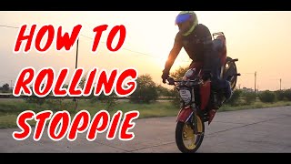 HOW TO ROLLING STOPPIE  Tutorial in HINDI rahul13india [upl. by Norha106]