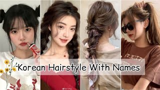 Korean hairstyle with nameKorean hairstyle for girlHairstyle with bangsKorean hair transformation [upl. by Latisha]