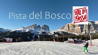 Pista del Bosco Canazei valdifassa dolomitisuperski dolomites pistesci skislopes [upl. by Oriana]