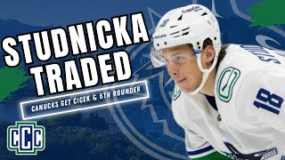 CANUCKS TRADE JACK STUDNICKA TO SAN JOSE FOR NICK CICEK AND 6TH ROUND PICK [upl. by Nohtiek]