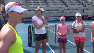 Sam Stosur QampA with young fans [upl. by Raffo558]