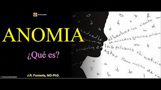 Anomia ¿Qué es Afasia Anómica [upl. by Enel602]