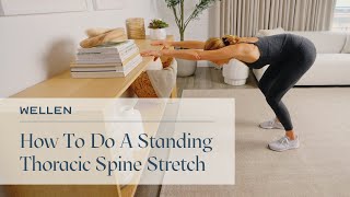 How To Do A Standing Thoracic Spine Stretch  Flexibility and Posture Exercises  Wellen [upl. by Enileve482]