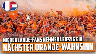 Nächster OranjeWahnsinn NiederlandeFans nehmen Leipzig ein Nederlandse fans in Leipzig [upl. by Sokem]