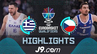 Greece 🇬🇷 vs Czechia 🇨🇿  J9 Highlights  FIBA EuroBasket 2025 Qualifiers [upl. by Cherie]