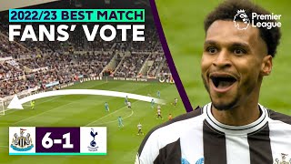 BEST Premier League Match 2223  Voted By Fans  Newcastle 61 Spurs  Highlights [upl. by Ashford]