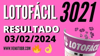 🍀 Resultado Lotofácil 3021 [upl. by Huberty]