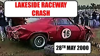 Lakeside Raceway  high speed crash through the kink [upl. by Aiselad333]