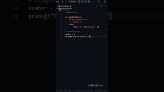 Master the FACTORIAL python recursion method [upl. by Epoillac766]