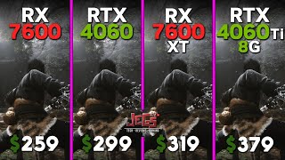 RX 7600 vs RTX 4060 vs RX 7600 XT vs RTX 4060 Ti 8G  Ryzen 5 7600  Tested in 15 games [upl. by Scotney]