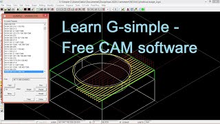 Make your first Toolpath using GSimple CAM Software [upl. by Wendolyn]