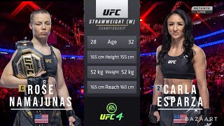 ROSE NAMAJUNAS VS CARLA ESPARZA 2 FULL FIGHT UFC 274 [upl. by Kawai]