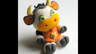 Fondant cow tutorial  how to do a cow [upl. by Derick]