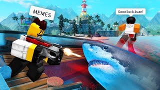 ROBLOX Sharkbite 2 Funny Moments MEMES 🦈 [upl. by Thurlow]