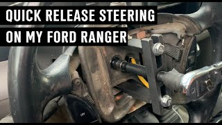 How To Install NRG Aftermarket Steering Wheel with Quick Release  Ford Ranger [upl. by Mathia939]