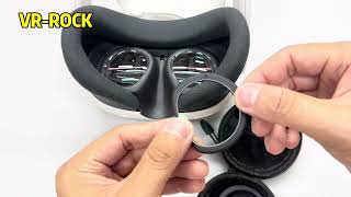 Meta Quest 3 lenses inserts installation instruction  VR Rock [upl. by Fendig]