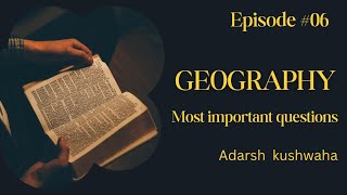 E06MCQs  Geography  NDACDSNTPCSSC  other competitive exams [upl. by Pickett]