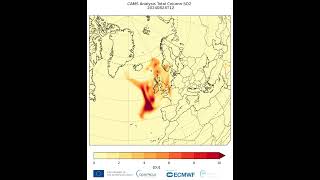 Sulfur dioxide emissions from volcanic eruption in Iceland reach Europe  August 2024 [upl. by Iggie]