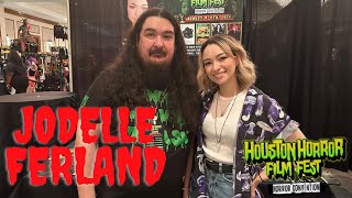 Jodelle Ferland Interview at Houston Horror film Fest [upl. by Esadnac127]