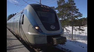 Sweden Stockholm train ride from Handen to Odenplan [upl. by Neerual]