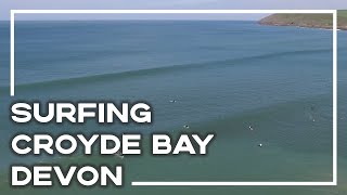 Surfing In Croyde Bay North Devon From The Air 🏄‍♂️Drone Edit [upl. by Mailli]