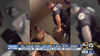 Cell phone captures illegal entry arrest [upl. by Lipscomb]