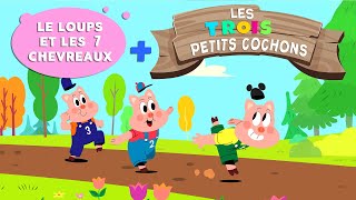 Les 3 petits cochons  Le loup et les 7 chevreaux  Contes en français [upl. by Gun]