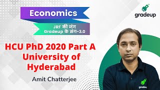 HCU PhD 2020 Part A  University of Hyderabad  Economics  Amit Sir  Gradeup [upl. by Ibor]