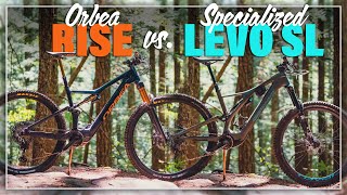 Specialized Levo SL vs Orbea Rise  battle of the lightweight eMTB [upl. by Catlin568]