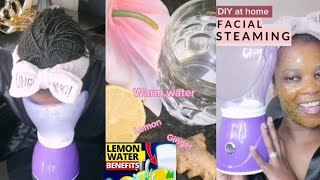 🇿🇦 Home Facial Steaming  Lets Unbox Steamer  Benefits Of Steaming  Drinking Warm Lemon Water [upl. by Faun544]