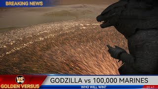 ↪ ¿WHO WILL WIN  100000 MARINES vs GODZILLA  MEGA EPIC BATTLE [upl. by Aynwat255]