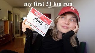 Mein erster HALBMARATHON in einer fremden Stadt  bin ich bereit dafür 🦦 [upl. by Ailemac844]