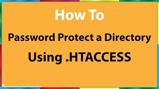 How to Password Protect a Directory With htaccess [upl. by Arhoz840]