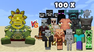 Barako The Sun Chief vs All Minecraft Mobs x100  Barako Mowzies Mobs vs All Mobs Army [upl. by Oidale]