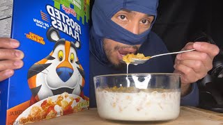 ASMR EATING FROSTED FLAKES CEREAL 🥣 ASMR [upl. by Chapell]