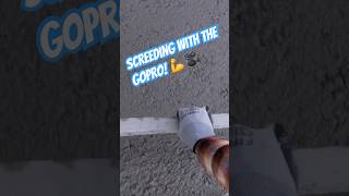 SCREEDING WITH THE GOPRO concrete construction concretelife constructionlife shorts work [upl. by Menon]