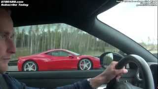 Ferrari 458 Italia vs Nissan GTR 485 HP [upl. by Waddell]